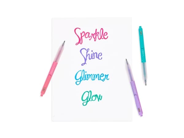 OOLY Oh My Glitter!, Indragbar gelpenna, Blå, Grön, Rosa, Lila, Multifärg, Rund, Ambidextrous, Butiksställ