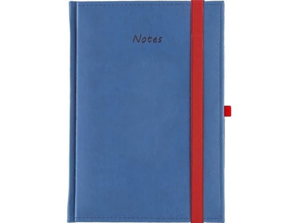 Vivella checkered notebook A5 with eraser navy blue