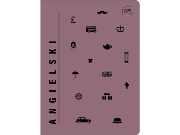 Notebook A5/60K check UV English (10pcs)