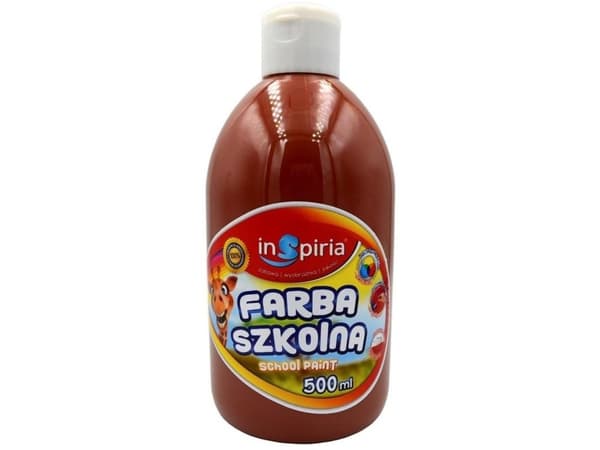 Farba szkolna brązowa 500ml EDUKAMP