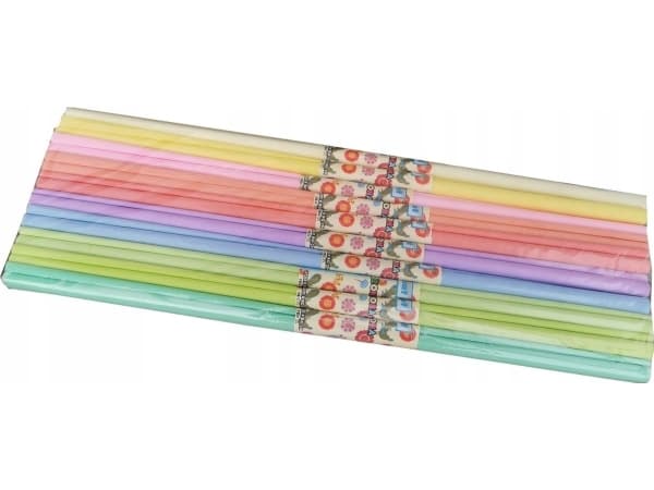 Pastellfärgat skrynkligt silkespapper MIX 10st