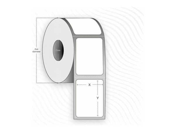 Capture - Permanent häftning - vit - 102 x 38 mm 21480 etikett (er) (12 rulle/rullar x 1790) etiketter (alternativ för: Zebra 800264-155)