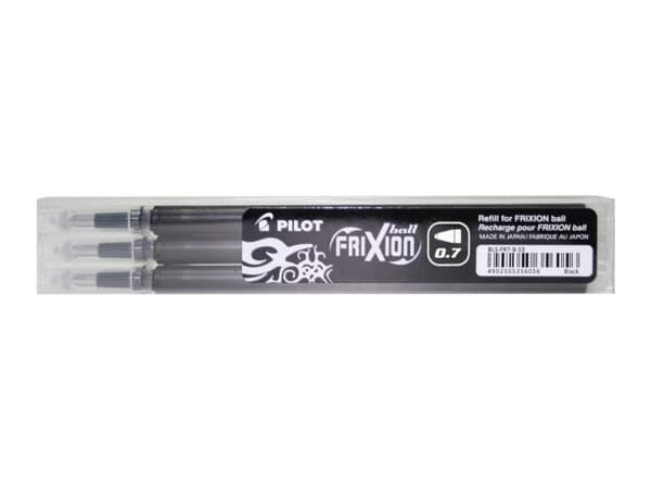 Pilot FriXion Point, Svart, Svart, 0,7 mm, 3 stykker