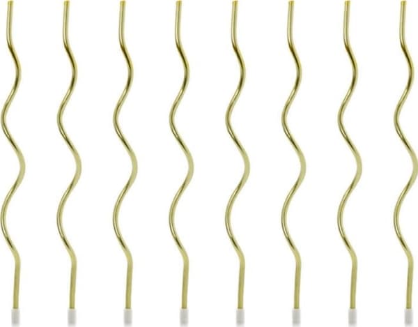 Party Deco Kierretyt kultaiset syntymäpäiväkynttilät - 14 cm - 8 kpl universaali