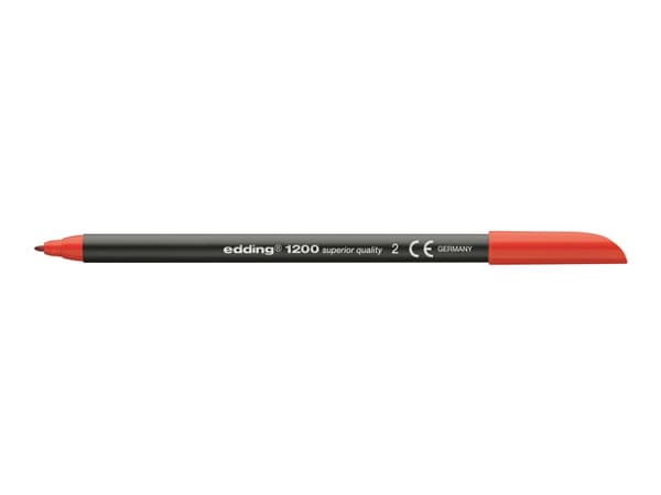 edding 1200 - Fibertuppenn - rød - vannbasert blekk - 0.5-1 mm