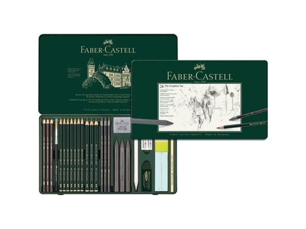 Faber-Castell PITT GRAPHITE - Pencil, crayon and paint brush set - sorterad