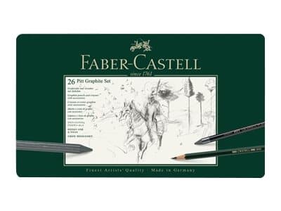 Faber-Castell PITT GRAPHITE - Pencil, crayon and paint brush set - sorterad