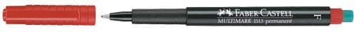 Faber-Castell MULTIMARK 1513 - Markør - permanent - rød - 0.6 mm - fin - med viskelær