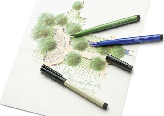 FABER-CASTELL 167115 - Sort - Multi - Sort - Vannbasert blekk - 4 stk.
