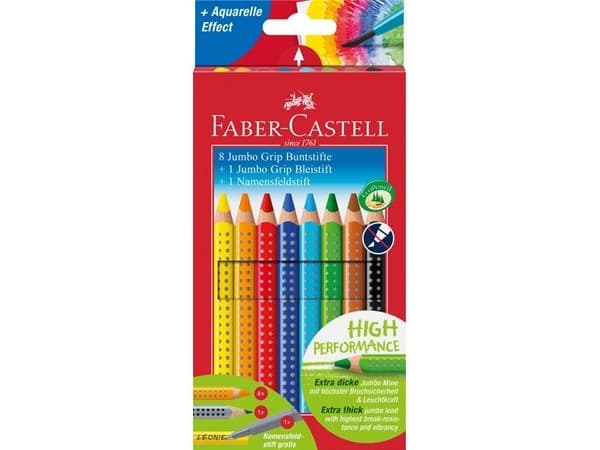 Faber-Castell Jumbo GRIP promotion set - Fargeblyant-, markør- og blyantsett