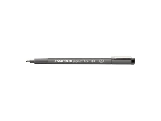 STAEDTLER pigment liner 308 - Fineliner - svart - fargeblekk - 0.8 mm