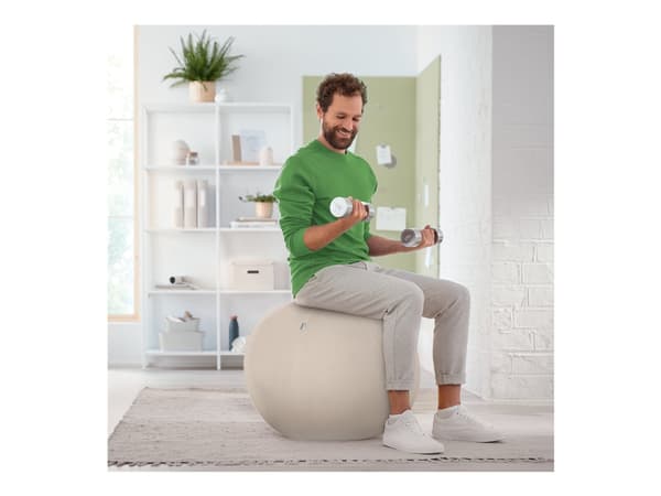 Leitz Ergo Active - Kulestol - stofftrekk - grå