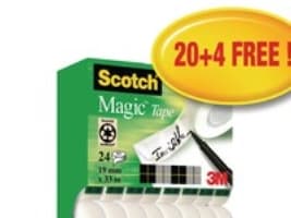 Scotch Magic, 33 m, Gjennomsiktig, Akryl, Plast, Matte, 2,54 cm, 19 mm