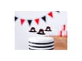Miniatyrbilde 5 av 5: PartyDeco SCS-3, Stearinlys, Sort, Rød, Hvit, 5 stykker