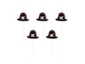 Miniatyrbilde 2 av 5: PartyDeco SCS-3, Stearinlys, Sort, Rød, Hvit, 5 stykker