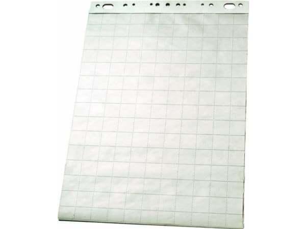 Esselte Standard - Flippoverblokk - 600 x 850 mm - 50 ark - hvit - rutet - flerhullet