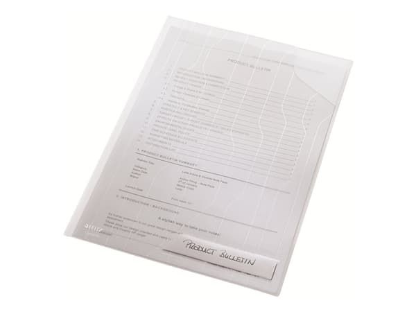 Leitz CombiFile - L-formad mapp - för A4 - kapacitet: 40 ark - klar (paket om 5) - för P/N: 10470037, 10470045, 45630025, 45630037, 45630045, 4608003