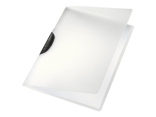 Leitz ColorClip - Klippfil - för A4 - kapacitet: 30 ark - genomskinlig med svart klämma