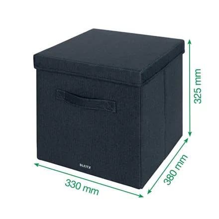 Leitz Fabric Storage - Förvaringsbox - large - sammetsgrå (paket om 2)