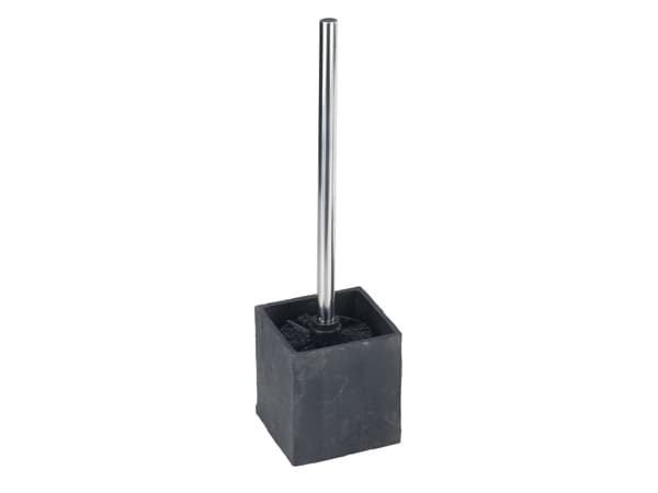 WENKO Slate Rock, Toalettborste och hållare, Antracit, Polyresin, Slate Rock, 102 mm, 102 mm