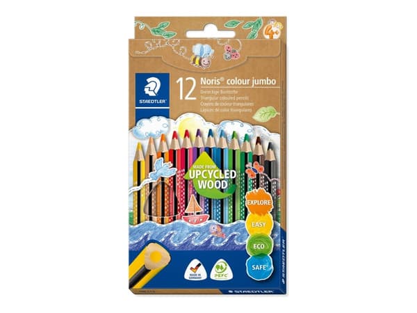 STAEDTLER Noris 188 - Fargeblyant - assorterte farger - 4 mm - jumbo (en pakke 12)