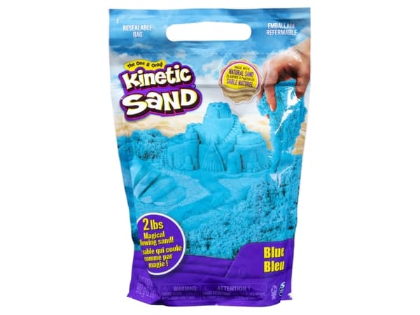 Kinetic Sand , 2lbs Blue Play Sand, Moldable Sensory Toys for Kids, Resealable Bag (Packaging May Vary), for Ages 3 and up