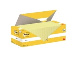 Post-It 654-CY-VP24, firkant, Gult, Papir, 76 mm, 76 mm, 100 ark