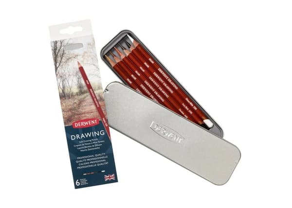 Derwent Drawing pencil - 6stk tin