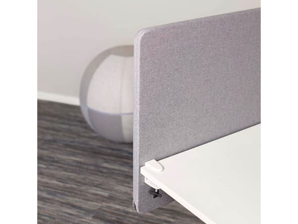 Silent Express Desk Screen 1600 mm vaaleanharmaa
