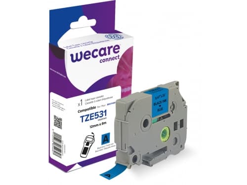 Wecare connect - Blå - Rulle (1,2 cm x 8 m) 1 kassett(er) etiketttejp - för Brother TZe-531