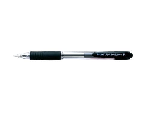 Kuglepen Pilot Super Grip F sort 0,5mm kugle 0,22mm stregbredde - (12 stk.)