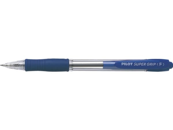 Kuglepen Pilot Super Grip F blå 0,5mm kugle 0,22mm stregbredde - (12 stk.)