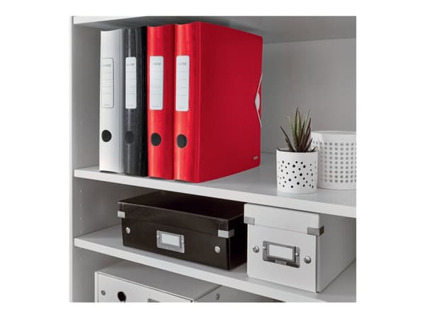 Leitz 180° Active WOW - Spakbågesfil - ryggbredd: 65 mm - för A4 (210 x 297 mm) - kapacitet: 350 ark - geometric - röd