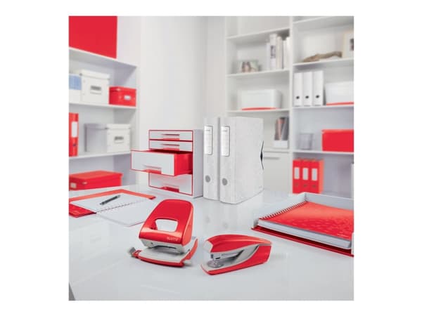Leitz WOW Dual Colour - Brevbakke - for A4 (210 x 297 mm), C4 (229 x 324 mm) - rød