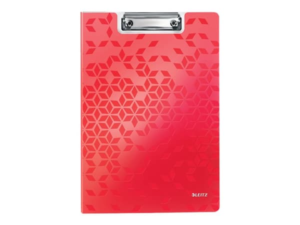 Leitz WOW - Notatbrettmappe - for A4 (210 x 297 mm) - kapasitet: 80 ark - rød