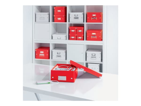 Leitz Click & Store WOW - Lagerboks - for CDs - kapasitet: 60 disketter - rød