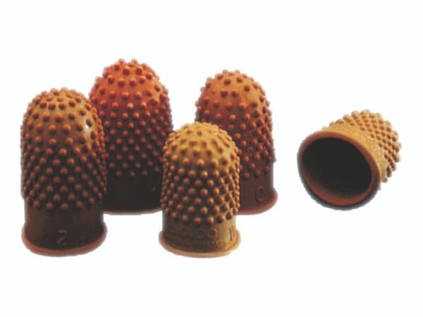 Rexel Size 3 - Fingerborg - gummi - mörkorange (paket om 10)