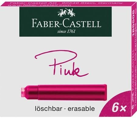 Faber-Castell - Blekkpatron - rosa (en pakke 6)