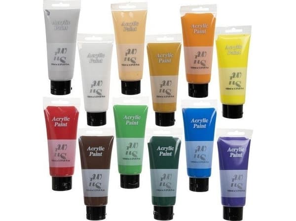 Maaleo Akrylfärger 12st 100ml Maaleo 20424