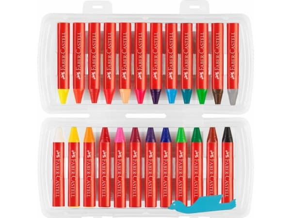 Faber-Castell 120034, 24 stykker, Flerfarget, Rød, Trekant, Voks, 3 år