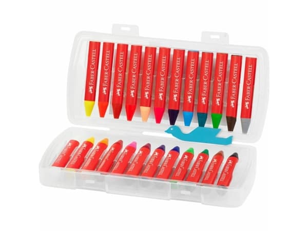Faber-Castell 120034, 24 stykker, Flerfarget, Rød, Trekant, Voks, 3 år
