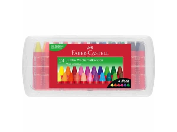 Faber-Castell 120034, 24 stykker, Flerfarget, Rød, Trekant, Voks, 3 år