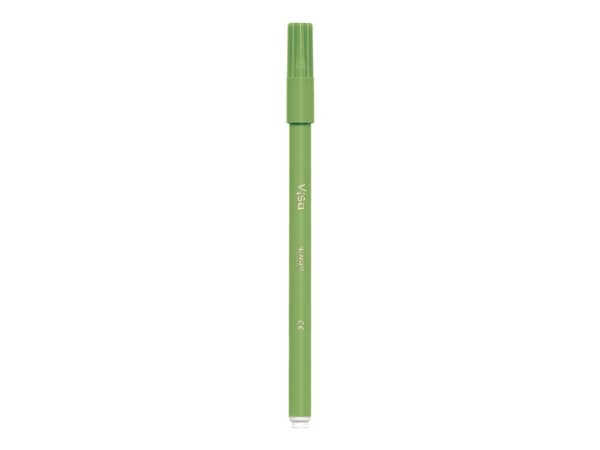 BIC KiDS Visa - Fiberspetspenna - icke-permanent - blandfärger - vattenbaserat bläck - 0.9 mm - fin (paket om 18)