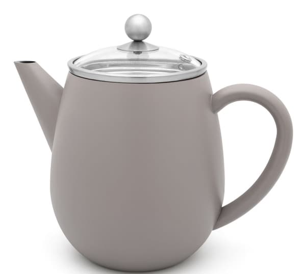 Bredemeijer Eva, Enkel tekanne, 1100 ml, Grå, Rustfritt stål, Bryggefilter, Duet