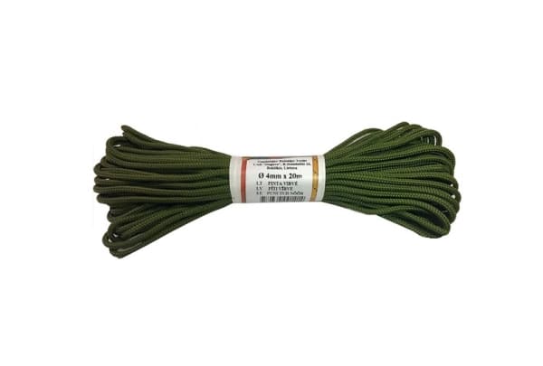 Duguva Punottu polyamidiköysi Khaki 4Mm 20M 20M