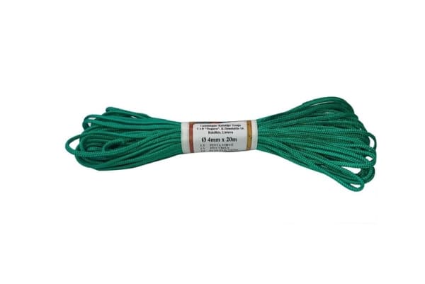BRAIDED POLYAMIDE ROPE GREEN 4MM 20M
