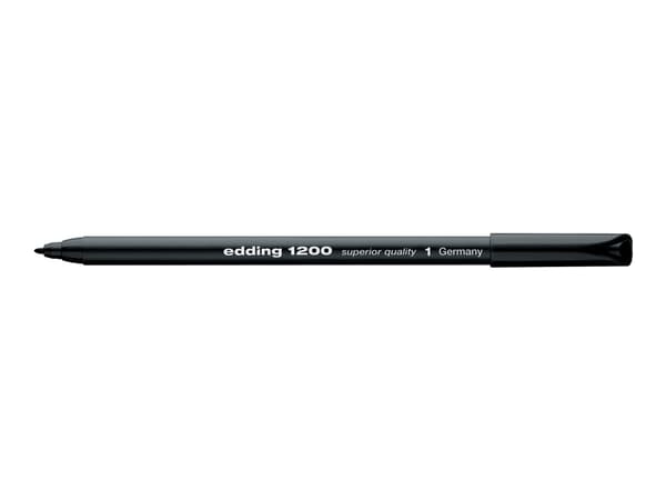 edding 1200 - Fibertuppenn - svart - vannbasert blekk - 0.5-1 mm