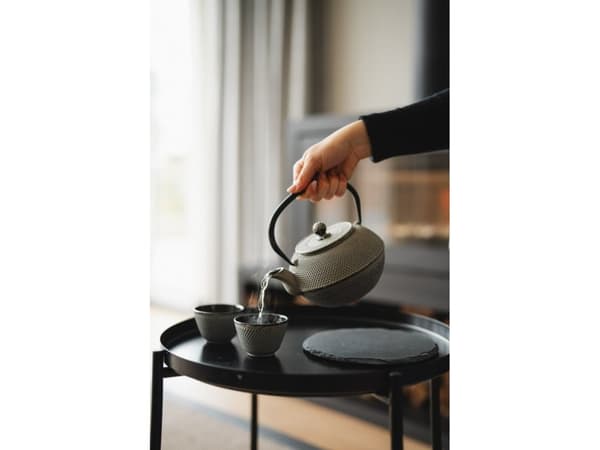 Bredemeijer Jang, Enklel tekanna, 1100 ml, Grå, Gjutjärn, Infuser-filter, Rostfritt stål