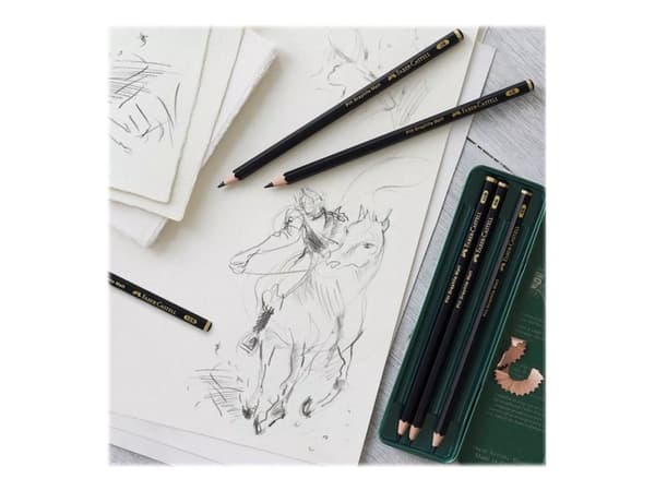 Faber-Castell Pitt Graphite Matt - Blyant - grafitt - 10B, 12B, 2B, 4B, 6B, 8B (en pakke 6)