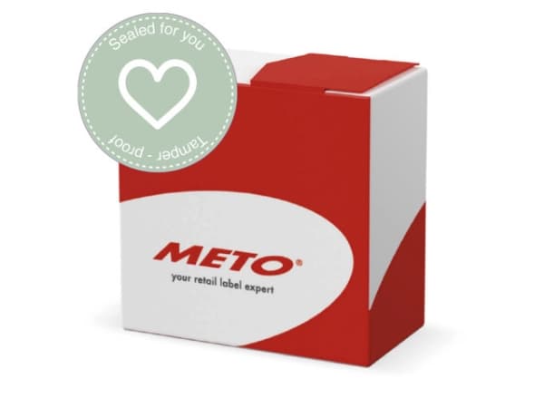 Forseglingsetiket MetoClosure hjerte Ø33mm grøn m/sikkerhedssnit 500stk/rul